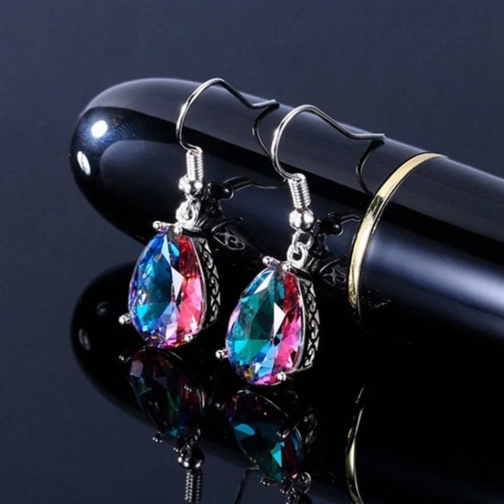 Sterling Silver Mystique Topaz Earrings - Picture 3 of 3